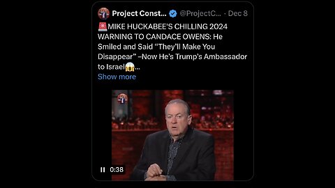 MIKE HUCKABEE'S CHILLING 2024 WARNING TO CANDACE OWENS: He Smiled and Said "They'll Make You Disappear"