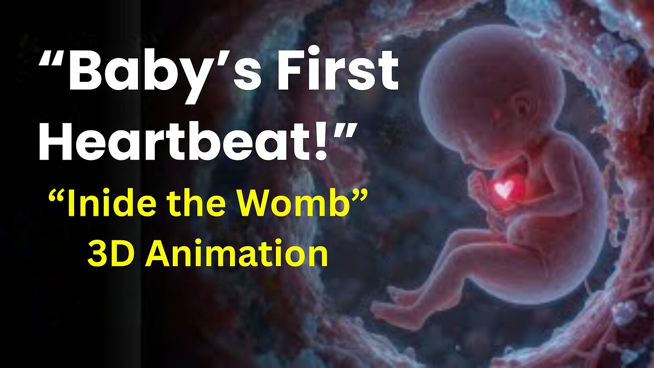 Baby’s First Heartbeat at 3–4 Weeks ❤️ | 3D Embryo Development Explained (Amazing Animation)