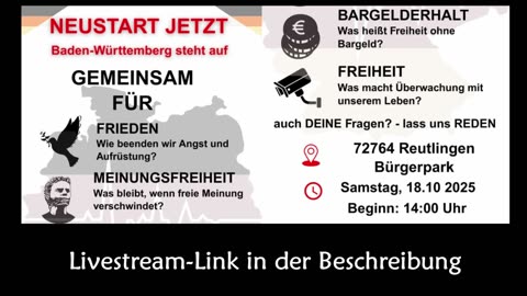 Werbung 💥 Reutlingen am 18.10.2025 💥 Start: 14:00 Uhr