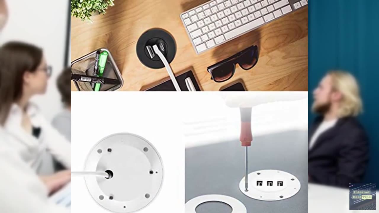 JAGTRADE 2In Grommet Hole USB 2.0 Splitter with 3 Ports HUB Connect Mobile Phone