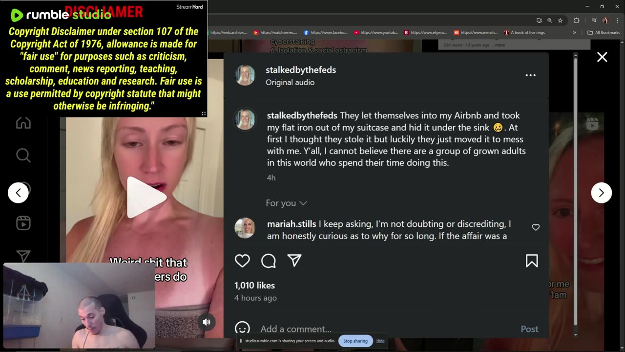 Gangstalked Targeted Individual MIKE SAHA LIVE