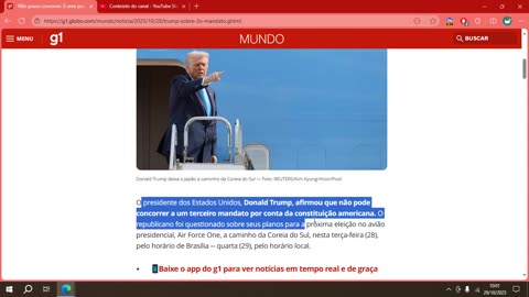 'Não posso concorrer. É uma pena', diz Trump sobre 3º mandato.mp4