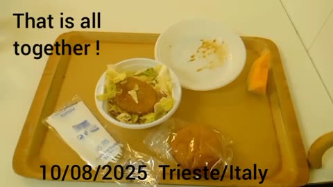the people of Gaza receive more meals food than us here in Trieste in Italy charity center