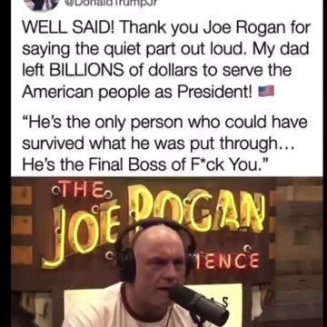 Joe Rogan - A shout out from Don Jr.