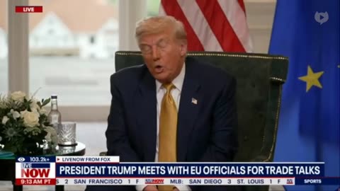 Trump schooling Ursula von der Leyen on windmills like...