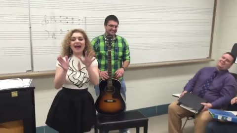 Music Teacher Starts Singing Pop Song, Then The Entire Class Does Something Incredible