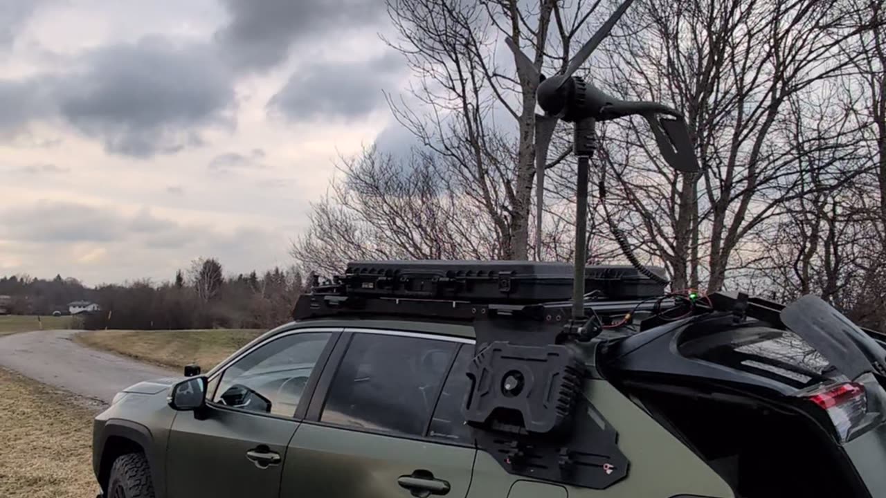 Wind Generator Charges Electric Vehicle