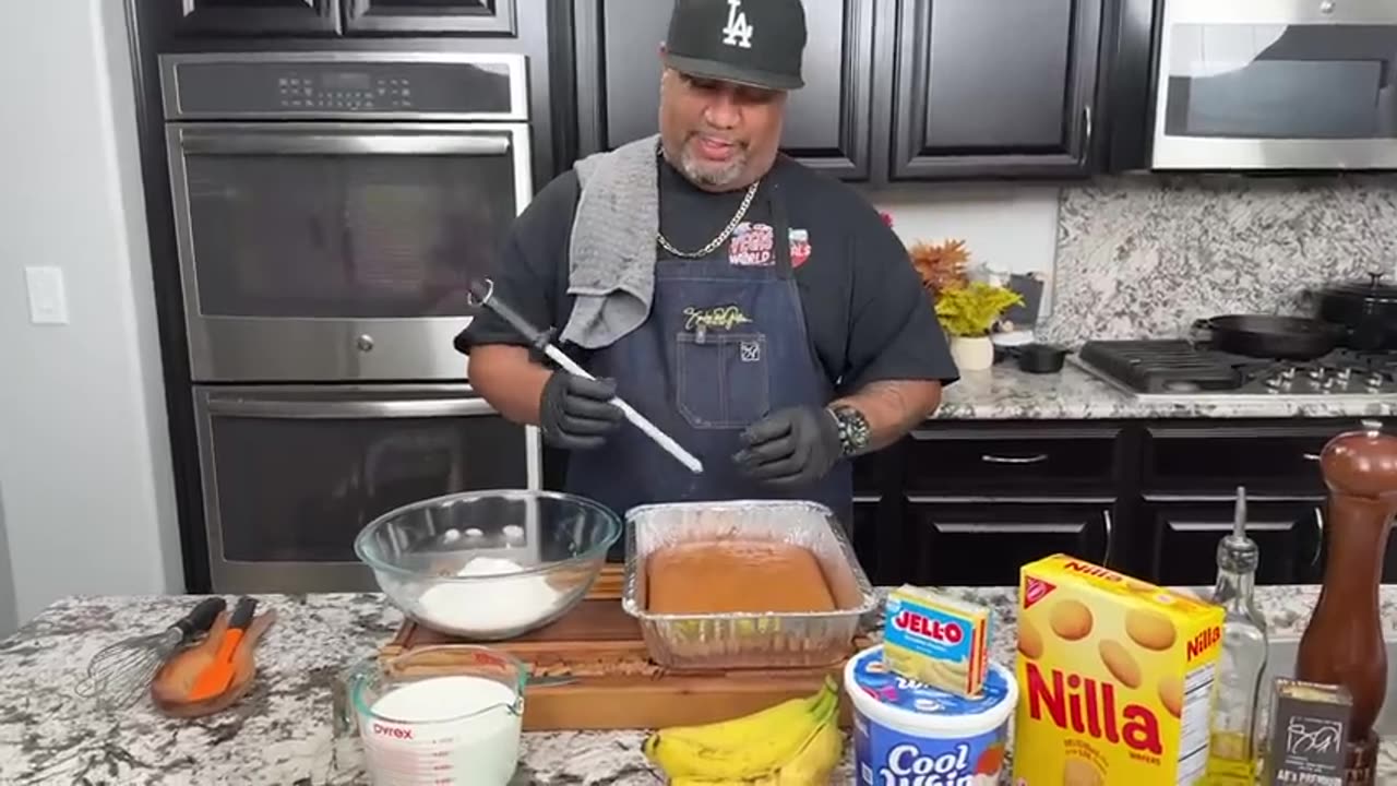 his Banana Pudding Cake Will Be the Star of Your Next Cookout