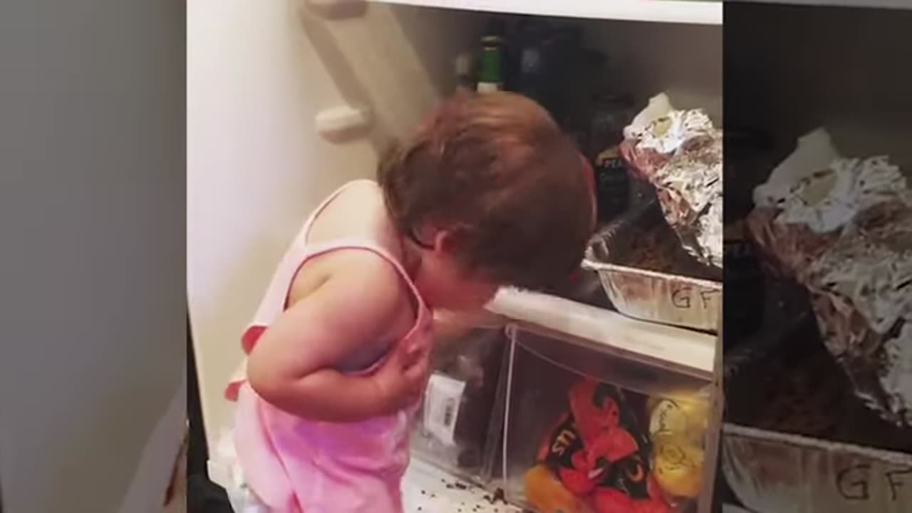 A Baby’s Adorable Adventure Inside the Fridge!