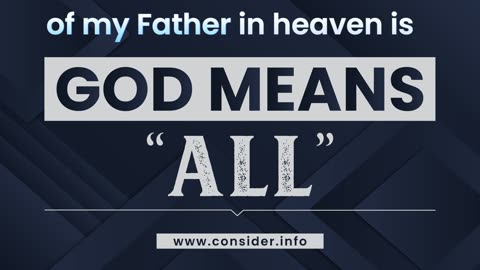 God Means "All"