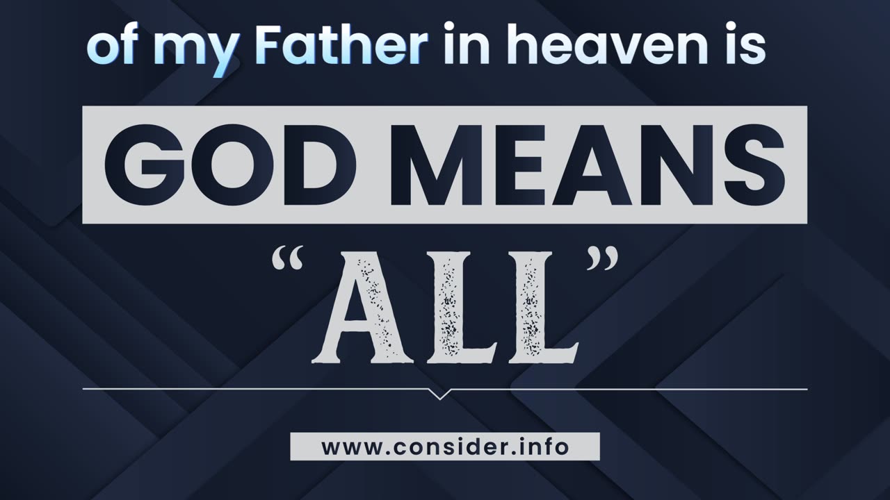 God Means "All"