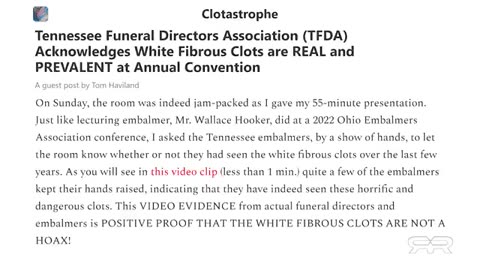 70% of Tennessee Embalmers Still Seeing Death by Clot Shot~COVID19 Vaccines & Boosters
