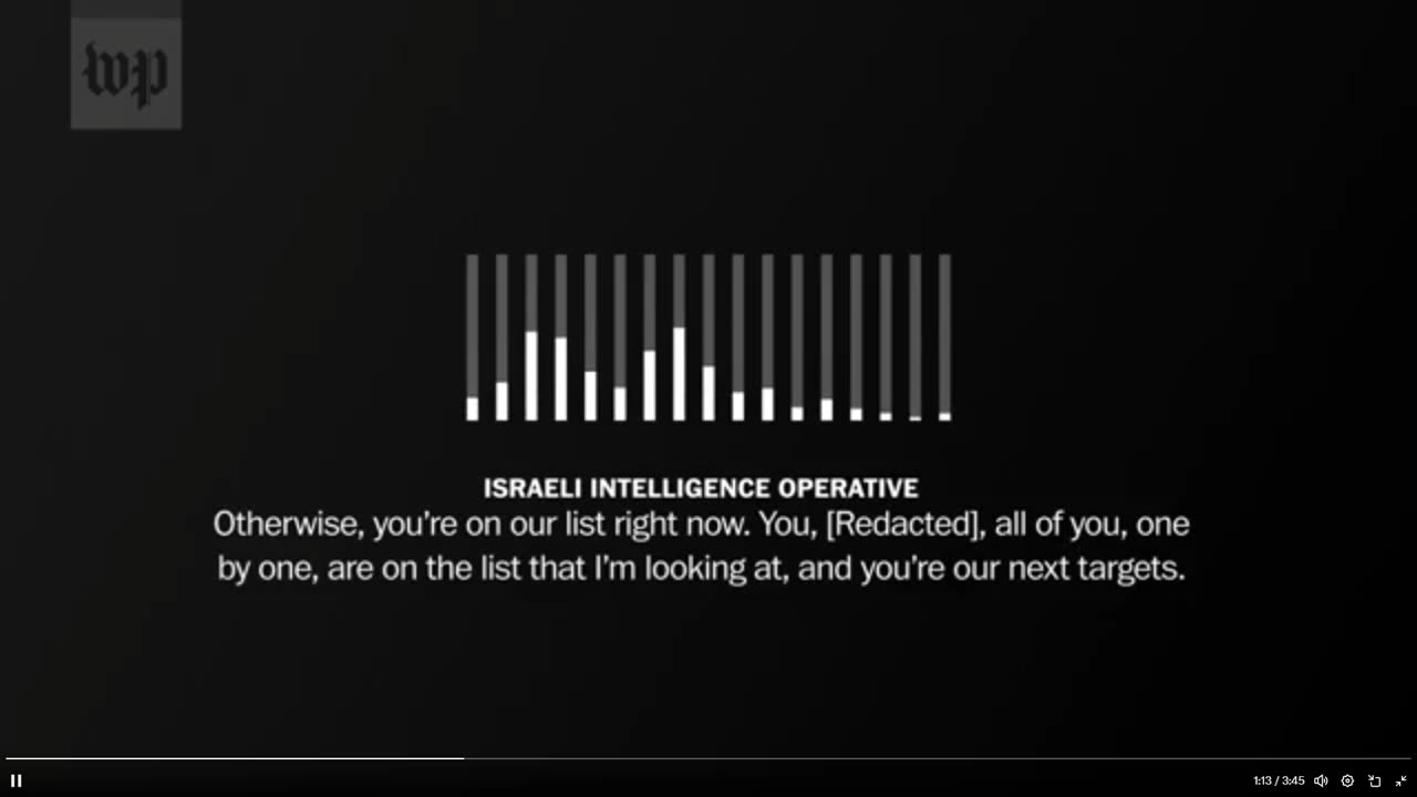 WAPO posts audio of Mossad threats to Iran officials and families