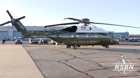 Trump & Musk Exit AF1 at Morristown, Depart on Marine One - 3/21/25