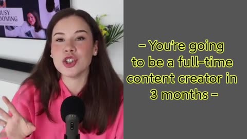You're going to be a full-time content creator in 3 months - 3