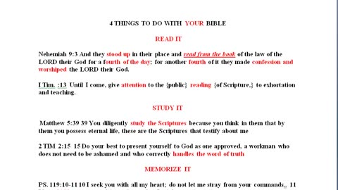 5 things we do with the Bible, What is number 5? For Christ glory!