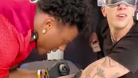 SPEED TATOOES A MESSI FAN CR7 ON HIS ARM 😭💀 WITHOUT HIM KNOWING
