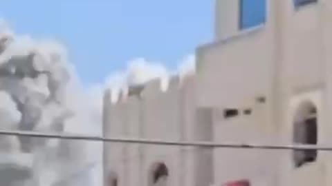 Israeli airstrike hit the roof of a residential building in the Al-Remal neighborhood of Gaza City