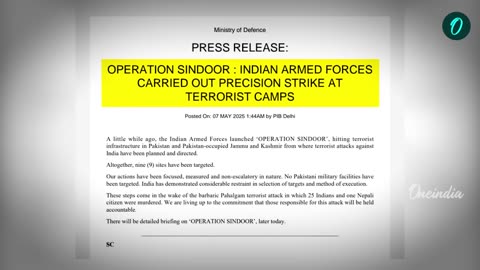 India Attacks Pakistan BREAKING India Launches ‘OPERATION SINDOOR’; 9 Sites Targeted Watch