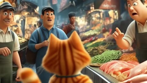 Cat cooking Food