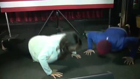 I got challenged to a fun push-up contest at my town hall yesterday