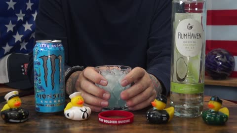 Stephan Vice - Rumhaven Coconut Rum & Monster Ultra Blue Hawaiin Energy Drink