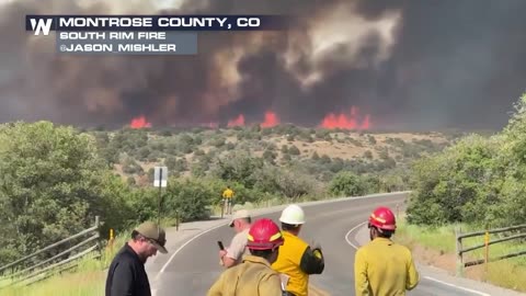 The South Rim Fire is burning strong near the Black Canyon of the Gunnison National Park
