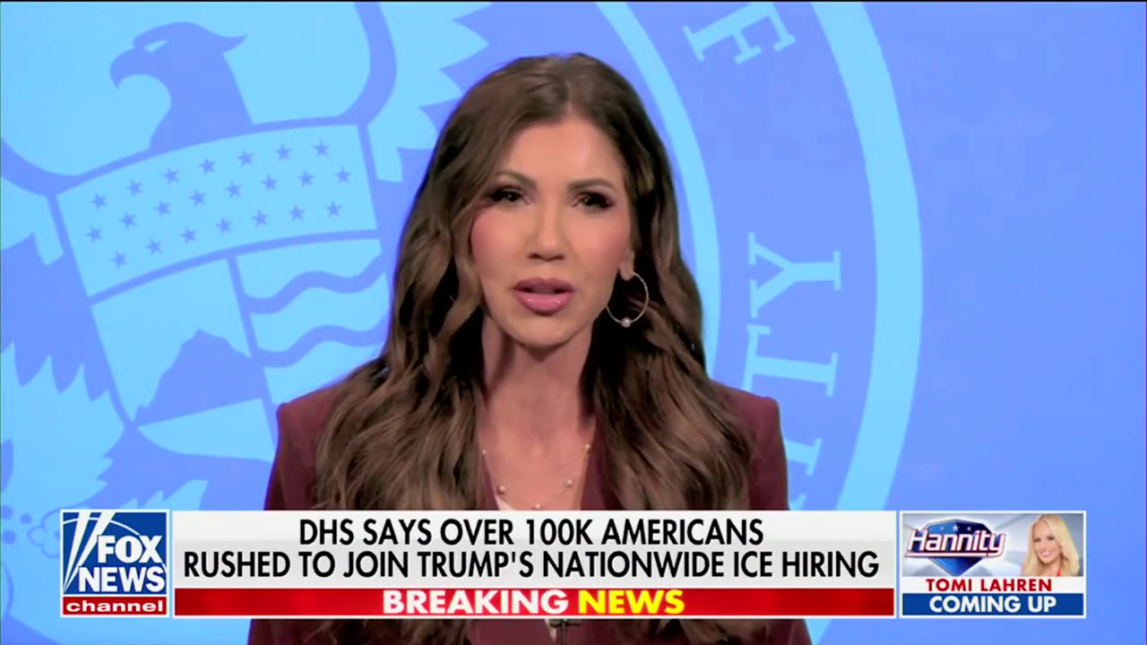 Kristi Noem Announces Staggering Number Of People Applying For ICE Jobs In Only Two Weeks' Time