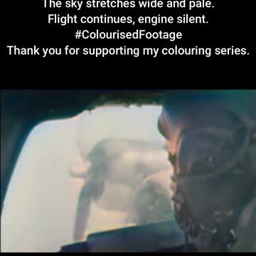 B17 Co-Pilot Watches Propeller Stall #ColourisedHistory