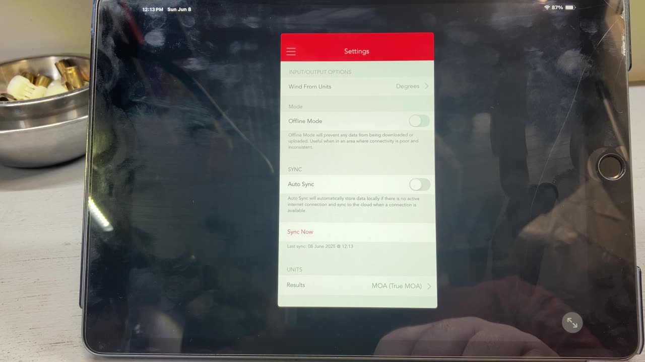 Hornady group analysis app crashes when I push the + emblem