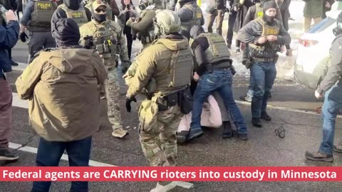 BREAKING: Federal agents are now CARRYING rioters into custody by ALL