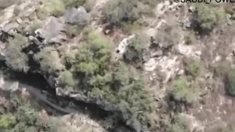 🔥🛩️ Yemen Conflict | Saudi Drone Attacks Houthi Position with Grenade | RCF
