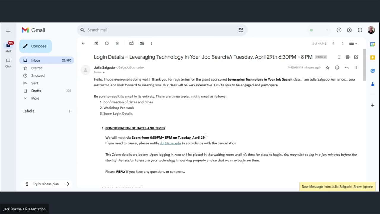Leveraging Technology in Your Job Search/// Tuesday, April 29th 6:30PM - 8 PM ET