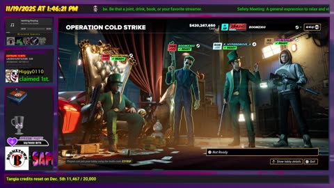 Destiny 2 - 11/19/25 Short Destiny day then Crime Boss maybe some Midnight Heist. | D2-18,786 hrs