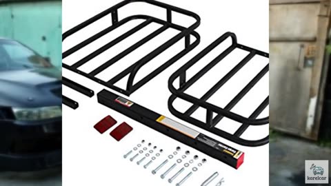MaxxHaul 70107 53" x 19-1/2" Hitch Cargo Carrier - Trailer Mount Steel With Hig