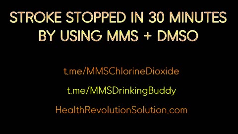 DMSO and MMS Stops Stroke In 30 Minutes Testimonial