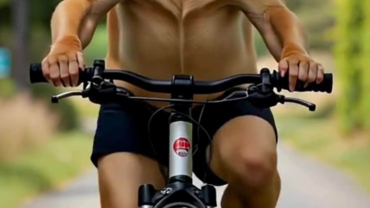 og riding a bike like a pro! 🐶🚴
