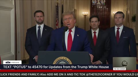 President Trump addresses the Nation After Strikes On Iran!!!!!!!