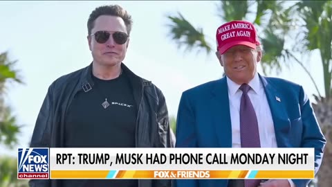 Trump and Musk spoke on the phone while the chief of staff intervened: Write a report.