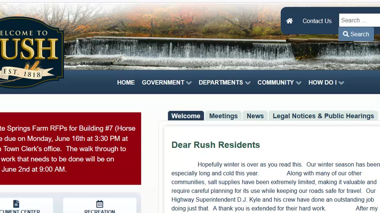 Rush NY huge trucks keep blocking roads at night