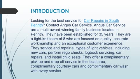 Best service for Car Repairs in South Penrith
