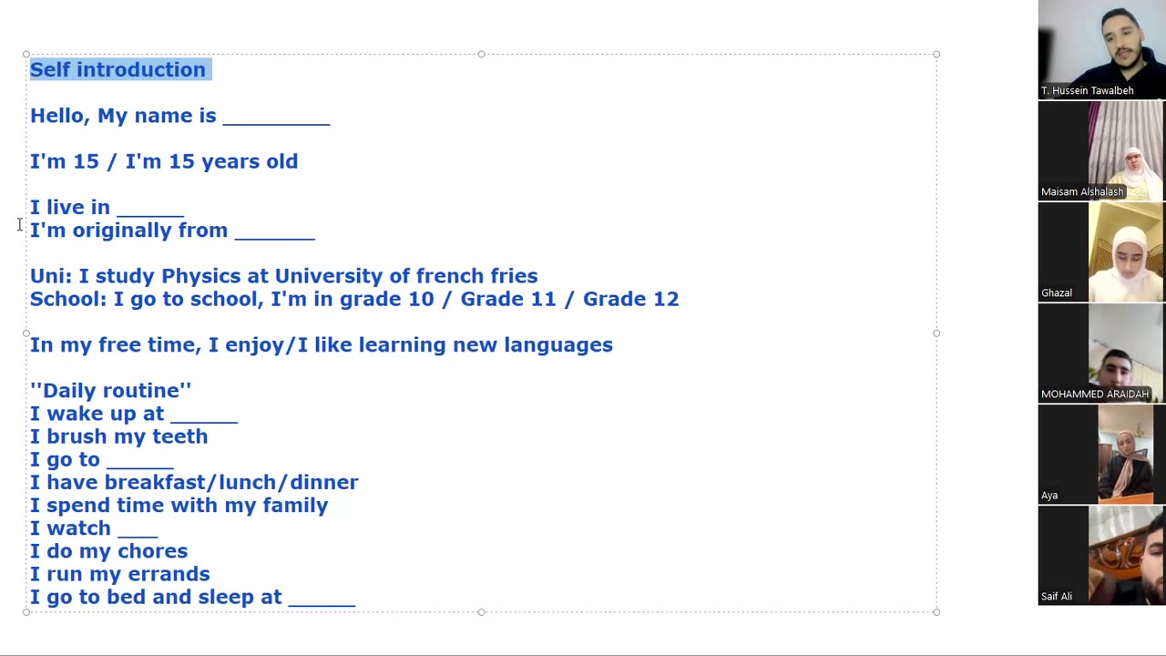 Fluent Learners-A2 (33) Self Introduction