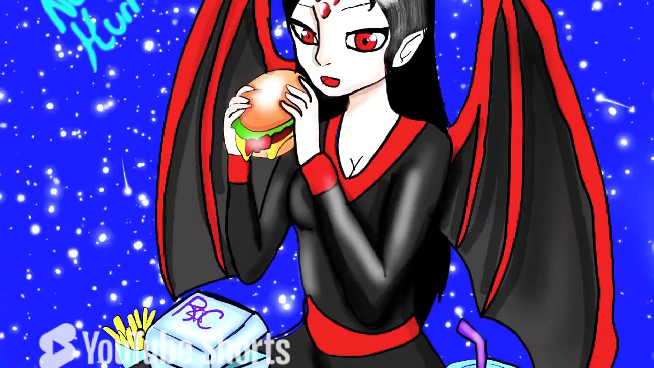 Oc speedpaint hungry vampire part 2