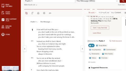 psalm message 1 