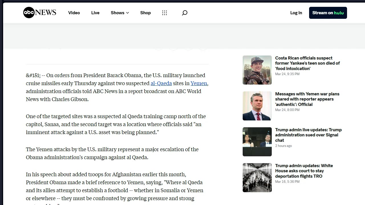 Liberals Discover ForeverWars In Yemen