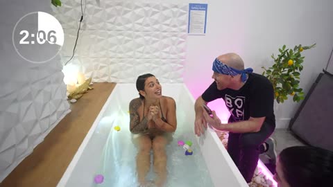 From Sweat to Ice: 2 Fitness Models Cool Down in the Ultimate Cold Plunge After Training!
