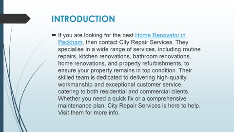 Best Home Renovator in Peckham