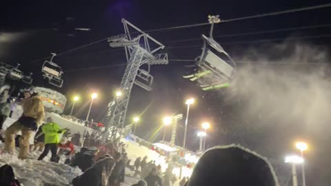 People Getting Hit by Snowballs Nonstop on a Chairlift