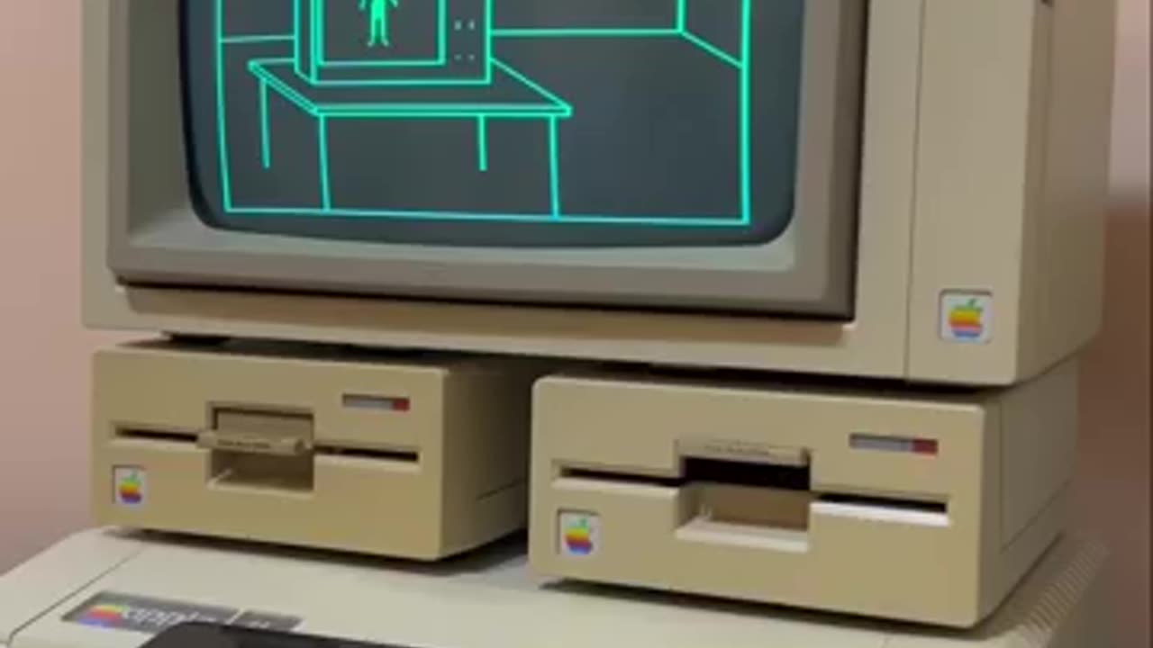 Using an audio file to upload software to a 1978 Apple II.