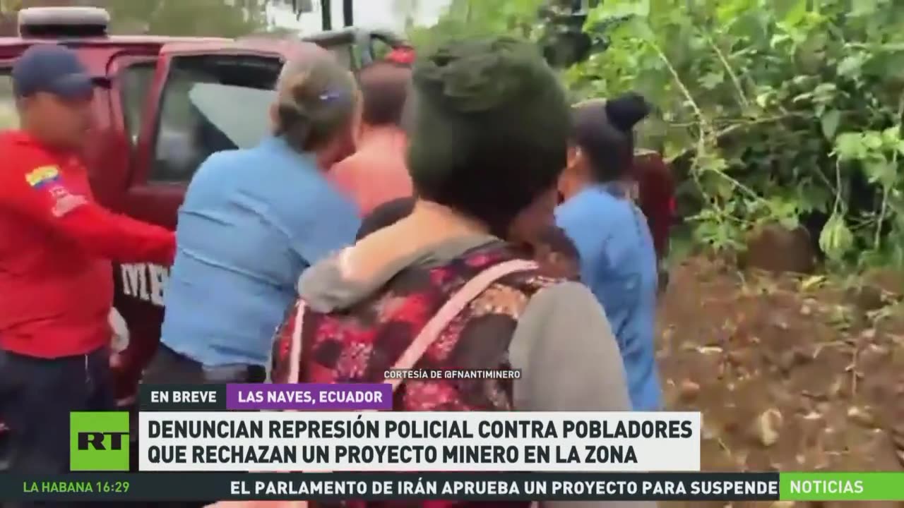 Denuncian represión en protesta contra proyecto minero en Ecuador